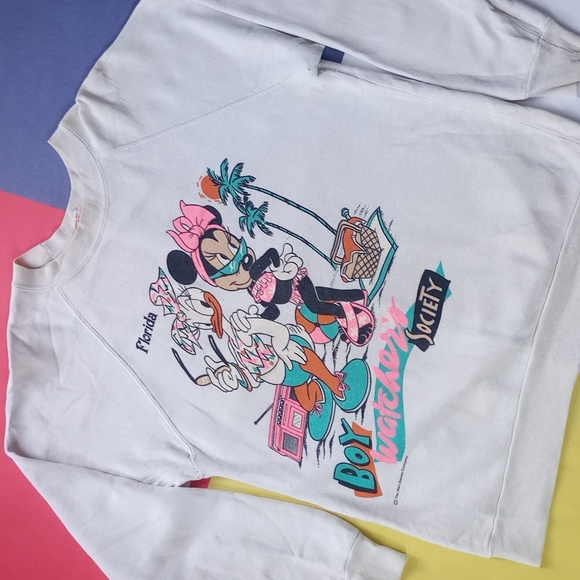 Vintage Other - Vintage 1980s Walt Disney Boy Florida Watchers Society Crewneck  RARE